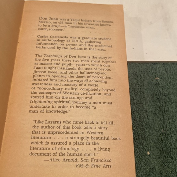 Vintage 1968, “The Teachings of Don Juan: a Yaqui Way of Knowledge,” Paperback - Picture 3 of 4